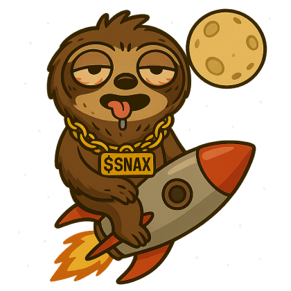 $SNAX the sloth crypto memecoin to the moon